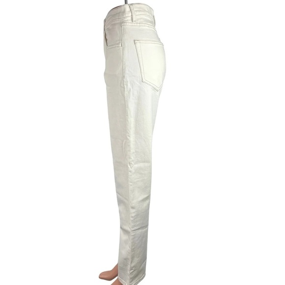 NWT. Massimo Dutti White White Mid -Waist Straight Fit Jeans. Size 2. - Picture 2 of 9